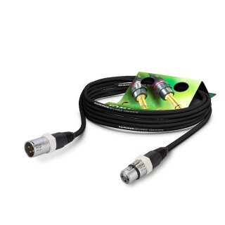 SOMMER CABLE Mikrofonkabel SC-Carbokab 225, 2 x 0,25 mm² | XLR / XLR, NEUTRIK 1,50m | schwarz | weiß