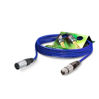 SOMMER CABLE Mikrofonkabel Club Series MKII, 2 x 0,34 mm² | XLR / XLR, NEUTRIK 0,50m | blau