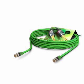 SOMMER CABLE Video-Patchkabel HD-SDI (HDTV) SC-Vector PLUS 1.2/4.8 DZ, 1  x  0,88 mm² | BNC / BNC, NEUTRIK 10,00m | grün | grün