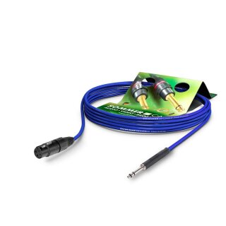 SOMMER CABLE Patchkabel, TT-Phone SC-Goblin, 2  x  0,14 mm² | XLR / TT-Phone, NEUTRIK 10,00m | blau
