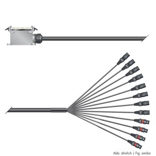 SOMMER CABLE Multicore-Kabel mit Rechteck-MP-Verbinder -> Spleiss 08/04 | getrennte Masse/ISOPOD | Multipin Aufbau male | HICON XLR | 2,00m