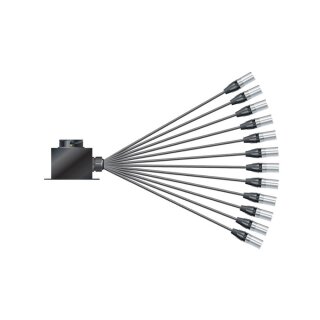 SOMMER CABLE Multicore-Kabel mit Rund LK-Verbinder -> Spleiss ; getrennte Masseführung 12/00 | getrennte Masse/ISOPOD | LK Aufbau male | NEUTRIK XLR+ConvertCon | 1,20m