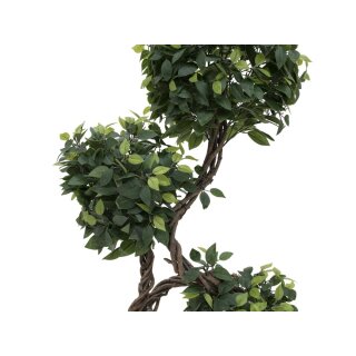 EUROPALMS Ficus Multi Spiralstamm, Kunstpflanze, 160cm