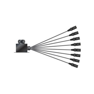 SOMMER CABLE Multicore-Kabel mit Rund LK-Verbinder -> Spleiss ; getrennte Masseführung 08/00 | getrennte Masse/ISOPOD | LK Aufbau female | HICON XLR | 1,20m
