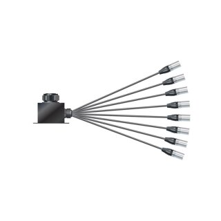 SOMMER CABLE Multicore-Kabel mit Rund LK-Verbinder -> Spleiss ; getrennte Masseführung 08/00 | getrennte Masse/ISOPOD | LK Aufbau female | NEUTRIK XLR+ConvertCon | 1,20m