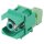 SYSBOXX Cinch (RCA), 2-pol , Kunststoff-, Steck- / Schraubklemme-Einbau, vernickelte(r) Kontakt(e), Keystone Clip-In, grün