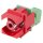 SYSBOXX Cinch (RCA), 2-pol , Kunststoff-, Steck- / Schraubklemme-Einbau, vernickelte(r) Kontakt(e), Keystone Clip-In, rot