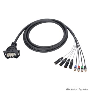 SOMMER CABLE Sommer cable MADI Anschluss-System , Reartwist BNC Stecker/Multipin female (HAN-ECO, mit Bügeln)/XLR 3-pol male/XLR 3-pol female; HARTING/NEUTRIK 04/00 | 1,20m