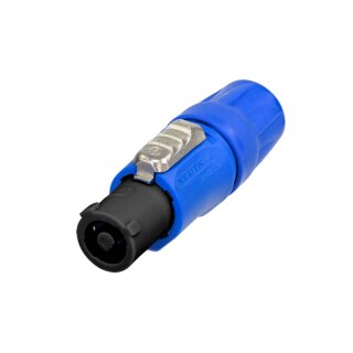 NEUTRIK® powerCON®, 3-pol , Kunststoff-, Schraubkontakt-Kabelbuchse, versilberte(r) Kontakt(e), gerade, blau