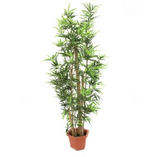 EUROPALMS Bambus mit dicken Naturstämmen, Kunstpflanze, 205cm