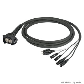 SOMMER CABLE Sommer cable Netzwerk- / DMX- & Power- System , Multipin female (HAN-ECO, mit Bügeln)/Ethercon male/Schuko-Kabelstecker; HICON 00/00 | 1,00m | D