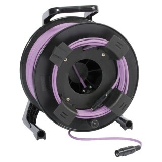 SOMMER CABLE Netzwerkkabel SC-Mercator PUR, 8 x 0,14 mm² | RJ45 / RJ45, HIROSE auf Kabeltrommel 70,00m | violett | schwarz