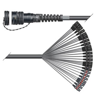 SOMMER CABLE Multicore-Kabel mit Rund LK-Verbinder -> Spleiss ; getrennte Masseführung 24/08 | getrennte Masse/QUANTUM | LK male | HICON XLR | 3,00m