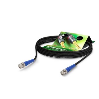 SOMMER CABLE HF-Kabel RG-Classic 50 Ohm, 1  x  0,48 mm² | BNC / BNC, HICON 0,25m | schwarz | blau