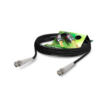SOMMER CABLE Video-RG / HF-Kabel RG-Classic 75 ?, 1  x  0,28 mm² | BNC / BNC, HICON 0,50m | schwarz | weiß