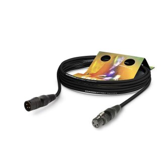 SOMMER CABLE Mikrofonkabel SC-Source MKII Highflex, 2 x 0,25 mm² | XLR / XLR, HICON 0,50m | schwarz | schwarz