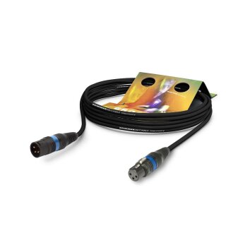 SOMMER CABLE Mikrofonkabel SC-Source MKII Highflex, 2 x 0,25 mm² | XLR / XLR, HICON 1,00m | schwarz | blau