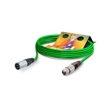 SOMMER CABLE Mikrofonkabel Stage 22 Highflex, 2 x 0,22 mm² | XLR / XLR, NEUTRIK 2,00m | grün