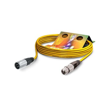 SOMMER CABLE Mikrofonkabel Stage 22 Highflex, 2 x 0,22 mm² | XLR / XLR, NEUTRIK 5,00m | gelb