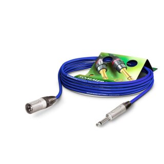SOMMER CABLE Mikrofonkabel Stage 22 Highflex, 2 x 0,22 mm² | XLR / Klinke, NEUTRIK 5,00m | blau