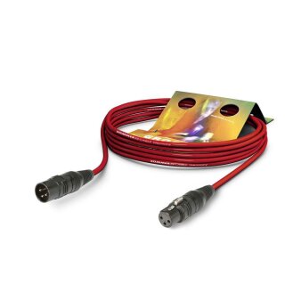 SOMMER CABLE Mikrofonkabel Stage 22 Highflex, 2 x 0,22 mm² | XLR / XLR, HICON 1,00m | rot