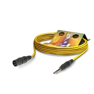 SOMMER CABLE Mikrofonkabel Stage 22 Highflex, 2 x 0,22 mm² | XLR / Klinke, HICON 3,00m | gelb