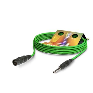 SOMMER CABLE Mikrofonkabel Stage 22 Highflex, 2 x 0,22 mm² | XLR / Klinke, HICON 3,00m | grün