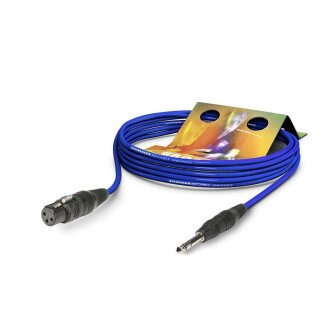 SOMMER CABLE Mikrofonkabel Stage 22 Highflex, 2 x 0,22 mm² | XLR / Klinke, HICON 6,00m | blau