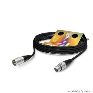 SOMMER CABLE Mikrofonkabel Stage 22 Highflex, 2 x 0,22 mm² | XLR / XLR, HICON 0,20m | schwarz