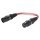 SOMMER CABLE Sommer cable  Adapterkabel | XLR 3-pol male/XLR 3-pol female gerade 0,15m | rot