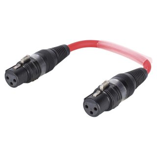 SOMMER CABLE Sommer cable  Adapterkabel | XLR 3-pol female gerade 0,15m | rot