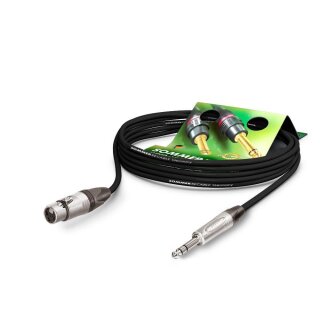 SOMMER CABLE Mikrofonkabel Stage 22 Highflex, 2 x 0,22 mm² | XLR / Klinke, NEUTRIK 0,50m | grün