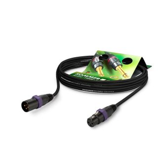 SOMMER CABLE Mikrofonkabel SC-Symbiotic, 3 x 0,20 mm² | XLR / XLR, NEUTRIK 0,50m | schwarz | violett