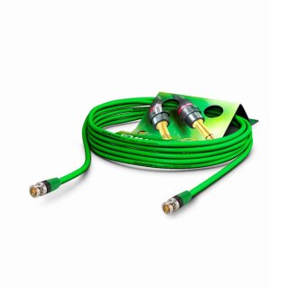 SOMMER CABLE Patchkabel BNC-HD-Verbinder SC-Slimline (RCB), 1  x  0,28 mm² | BNC / BNC, NEUTRIK 0,30m | grün | grün
