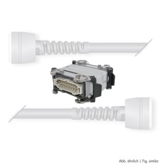 SOMMER CABLE Sommer cable  | Multipin 16-pol female/Multipin 16-pol male gerade, grau