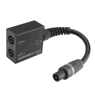 SOMMER CABLE Sommer cable  Adapter | NL4FX-SOM/Speakon NL2MP SPLIT gerade, anthrazit