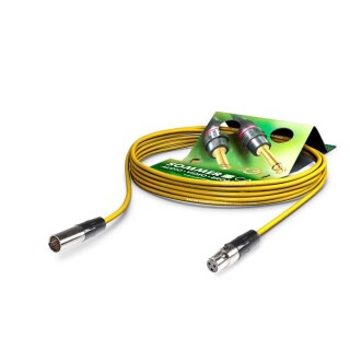 SOMMER CABLE Verbindung mit Mikrofon Headsets SC-Scuba 14 Highflex, 2  x  0,14 mm² | Mini-XLR / Mini-XLR, HICON 1,00m | gelb