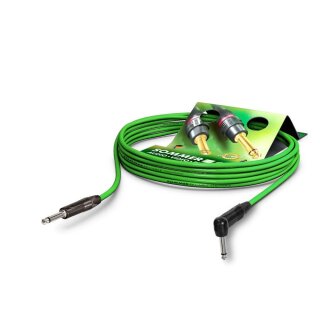 SOMMER CABLE Instrumentenkabel, 1  x  0,22 mm² | Klinke / Klinke 90?, NEUTRIK 6,00m | grün
