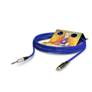 SOMMER CABLE Instrumentenkabel Tricone® MKII, 1  x  0,22 mm² | RCA-Cinch / Klinke, HICON 0,25m | blau