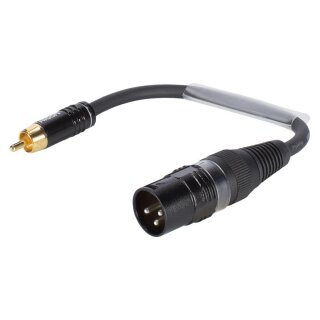 SOMMER CABLE Sommer cable  Adapterkabel | Cinch male/XLR 3-pol male gerade 0,15m | schwarz