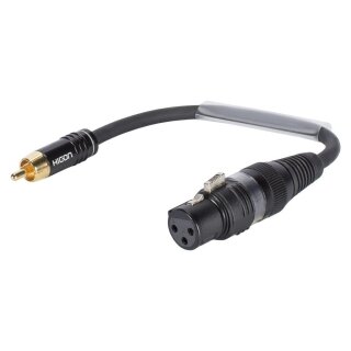 SOMMER CABLE Sommer cable  Adapterkabel | Cinch male/XLR 3-pol female gerade 0,15m | schwarz
