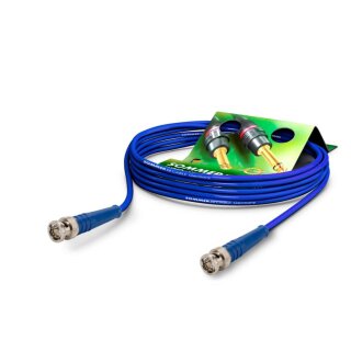 SOMMER CABLE Video-Patchkabel HD-SDI (HDTV) SC-Vector 0.8/3.7, 1  x  0,80 mm² | BNC / BNC, HICON 0,50m | blau | blau
