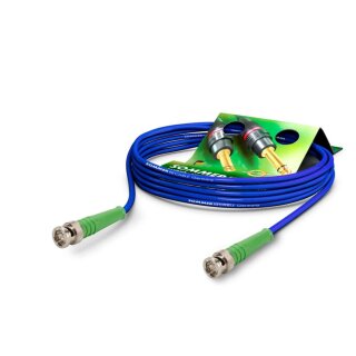 SOMMER CABLE Video-Patchkabel HD-SDI (HDTV) SC-Vector 0.8/3.7, 1  x  0,80 mm² | BNC / BNC, HICON 0,50m | blau | grün