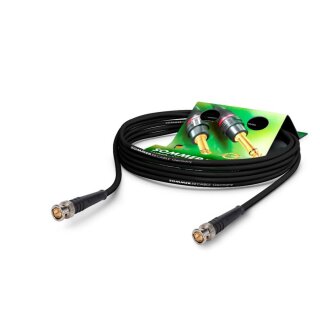 SOMMER CABLE Video-Patchkabel 6G SC-Vector 0.8/3.7 HD-SDI, 1  x  | BNC / BNC, HICON 0,30m | schwarz | schwarz
