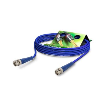 SOMMER CABLE Video-Patchkabel HD-SDI (HDTV) SC-Vector 0.8/3.7, 1  x  0,50 mm² | BNC / BNC, DAMAR & HAGEN 0,50m | blau | blau