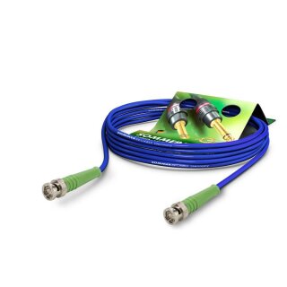 SOMMER CABLE Video-Patchkabel HD-SDI (HDTV) SC-Vector 0.8/3.7, 1  x  0,50 mm² | BNC / BNC, DAMAR & HAGEN 1,00m | blau | grün