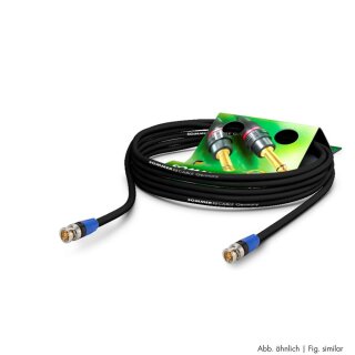 SOMMER CABLE Video-Patchkabel HD-SDI (HDTV) SC-Vector 0.8/3.7, 1  x  0,80 mm² | BNC / BNC, NEUTRIK 10,00m | blau | blau