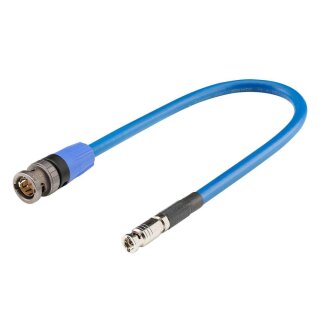 SOMMER CABLE Video, 1  x  0,50 mm² | Mini-BNC male 75 ? / NBNC75BLP9X 0,20m | blau | blau