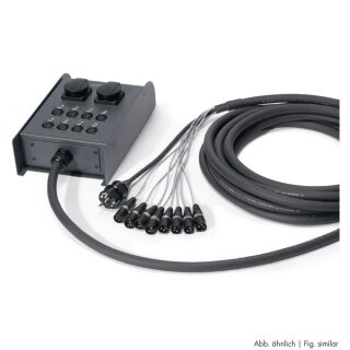 SOMMER CABLE Sommer cable AES / EBU, DMX & Power System , XLR 3-pol male/XLR 3-pol female/Schuko-Einbaudose (IP54)/Schukostecker; HARTING/NEUTRIK 08/00 | 25,00m | D