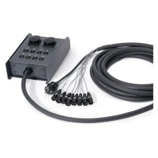 SOMMER CABLE Sommer cable AES / EBU, DMX & Power System , XLR 3-pol male/XLR 3-pol female/Schuko-Einbaudose (IP54)/Schukostecker; HARTING/NEUTRIK 08/00 | 5,00m | USA